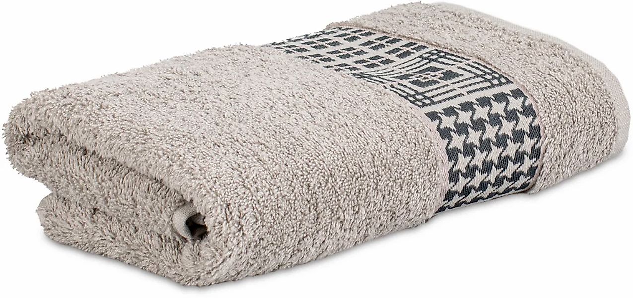 Möve for frottana Badetuch "Fjord" mit tollem Uni Karo günstig online kaufen