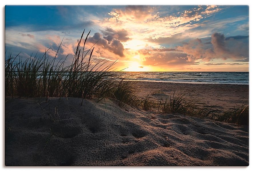 Artland Leinwandbild "Sonnenuntergang an der Ostsee" Strand 1 Stk. tlg. als günstig online kaufen