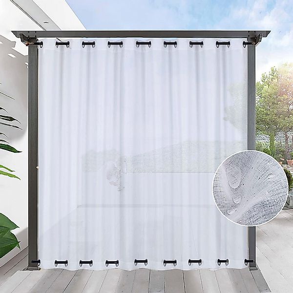 Qelus Gardine Outdoor Vorhang Wetterfest Voile günstig online kaufen