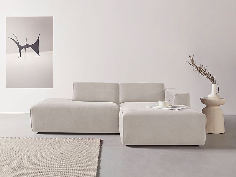 andas Ecksofa "Noord mit Kedernaht, Breite 227 cm, L-Form", Cord, Struktur, günstig online kaufen