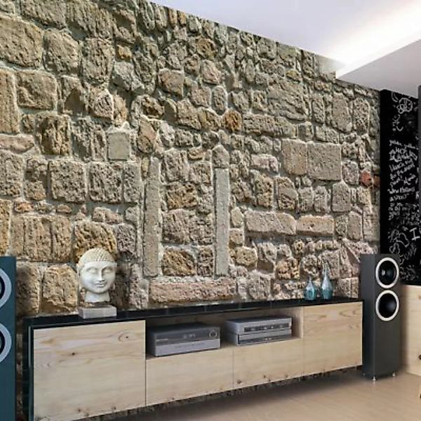 artgeist Fototapete Wall From Stones braun/orange Gr. 250 x 175 günstig online kaufen