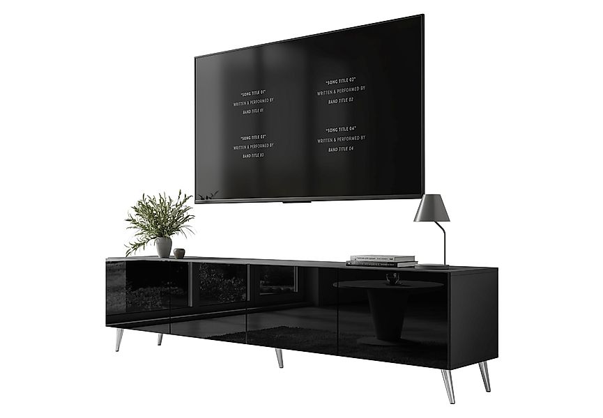 Lookway TV-Schrank AURA 200 Schwarz Hohglanz günstig online kaufen