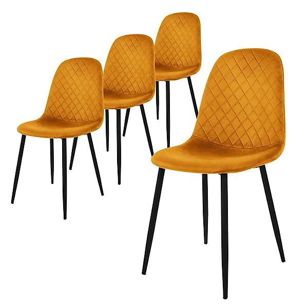 ML-DESIGN Stuhl Esszimmerstuhl mit Rückenlehne, Polsterstuhl mit Metallbein günstig online kaufen