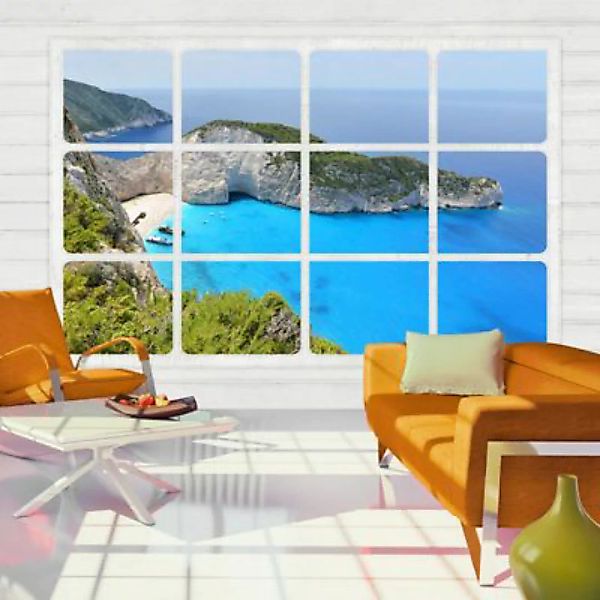 artgeist Fototapete Window on the world mehrfarbig Gr. 300 x 210 günstig online kaufen