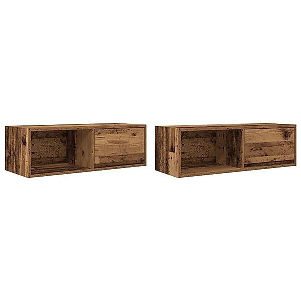 vidaXL TV-Schränke 2 Stk Altholz-Optik 80x31x25,5 cm Holzwerkstoff 861469 günstig online kaufen