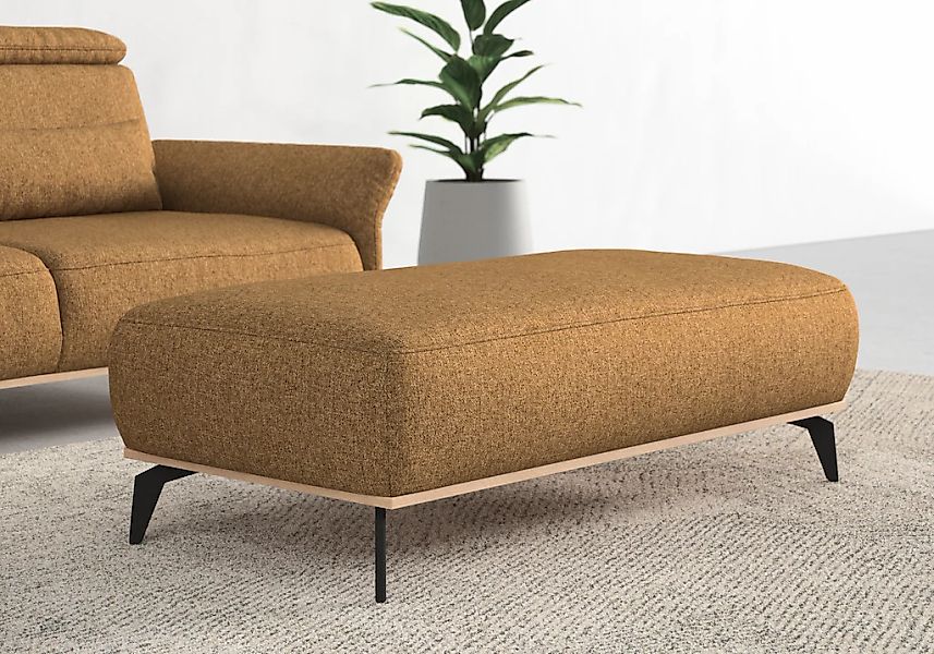 Home affaire Polsterhocker "Fjord" Mit einem Holzrahmen in Buche massiv eic günstig online kaufen