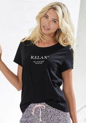 Vivance Dreams Pyjamaoberteil mit Statementdruck günstig online kaufen