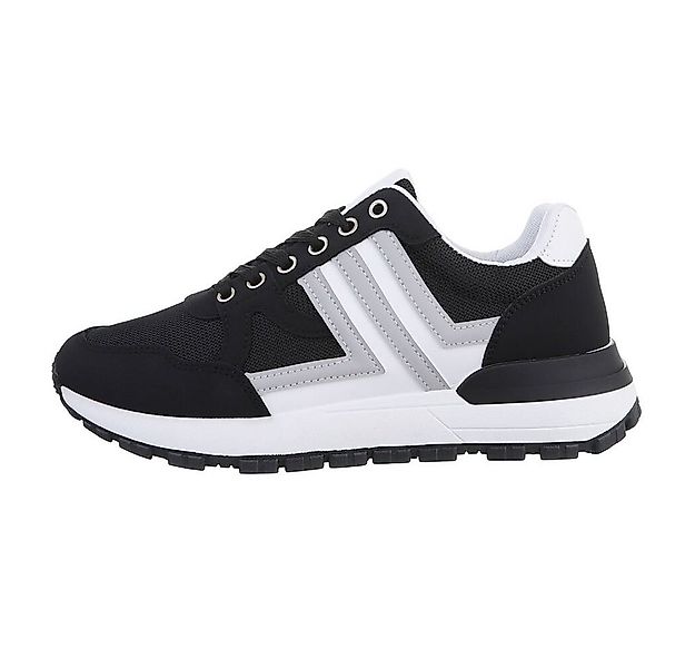 Coolwalk Herren Low-Top Freizeit Sneaker Flach Sneakers in Schwarz günstig online kaufen