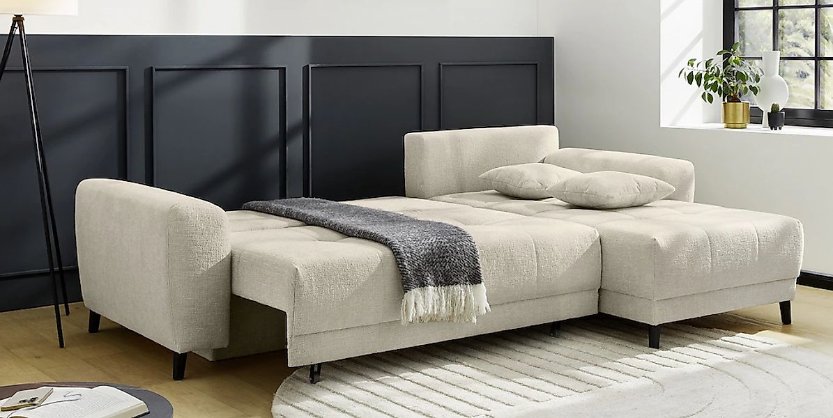 Jockenhöfer Gruppe Ecksofa "Beverly, inklusive Bettfunktion" Stauraum / Bet günstig online kaufen
