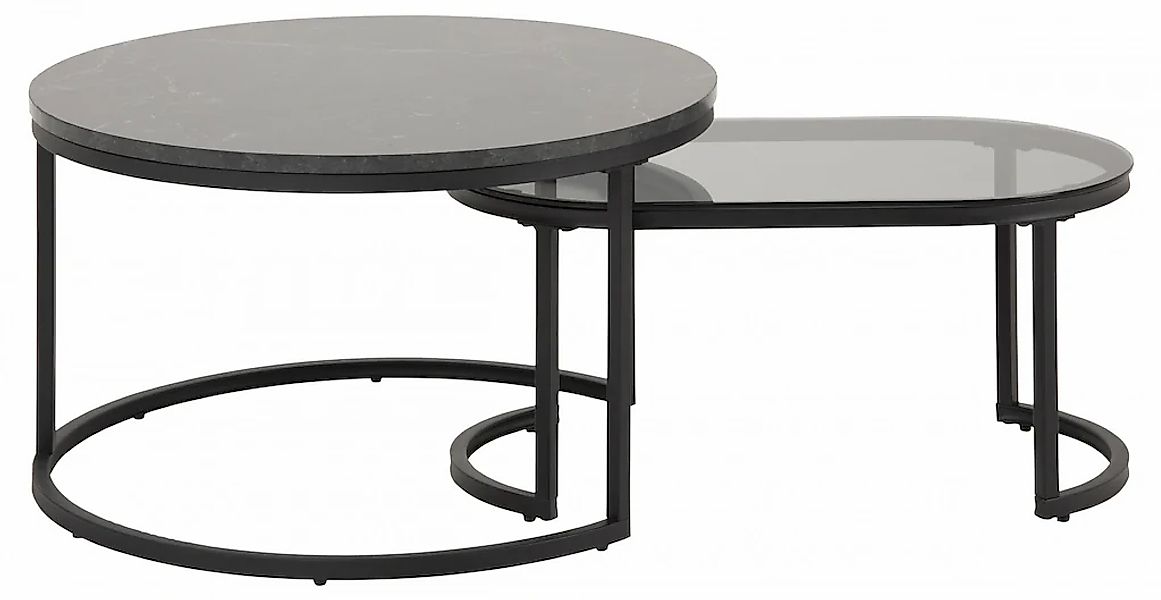 ACTONA GROUP Couchtisch "Spiro, Bestseller Tisch-set, 2-teilig, 1 rund & 1 günstig online kaufen
