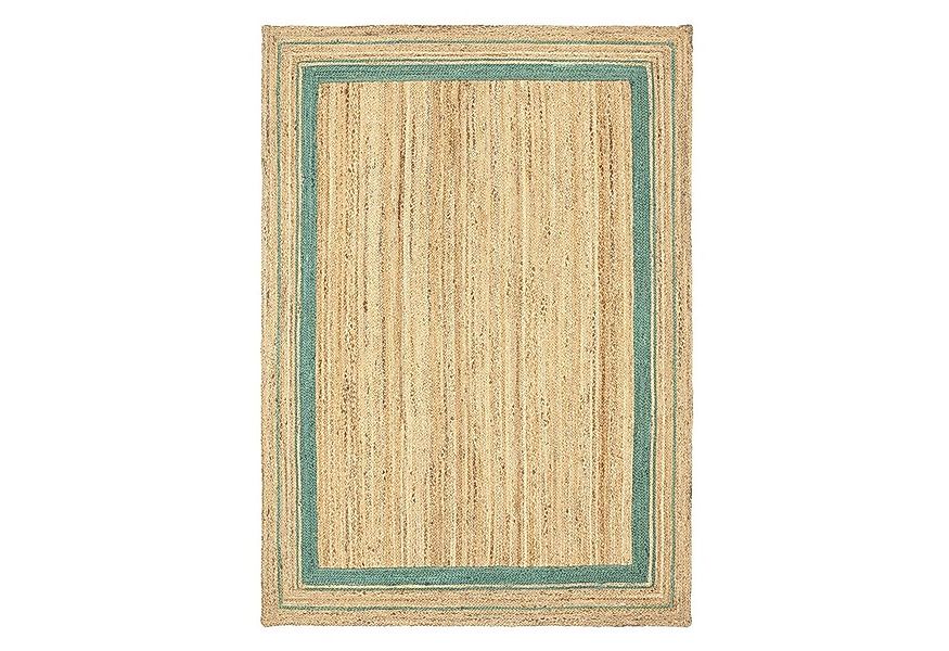 TaraCarpet Teppich Jute Durry Bordüre Flachgewebe Boho Modern, rechteckig, günstig online kaufen