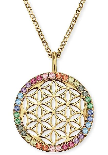 Engelsrufer Kette mit Anhänger Lebensblume, mit Zirkonia (synth) günstig online kaufen