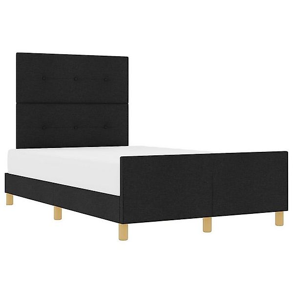vidaXL Bett Bettgestell Schwarz 120x190 cm aus Stoff (1-tlg) günstig online kaufen