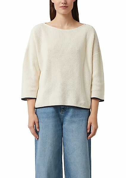 Comma Strickpullover mit Kontrast-Details günstig online kaufen