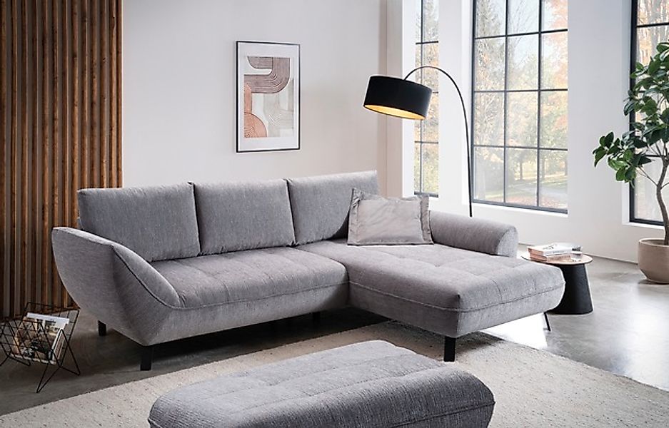 exxpo - sofa fashion Ecksofa »Bellini, Materialmix oder komplett Struktur, günstig online kaufen