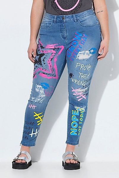 Angel of Style Röhrenjeans Jeans Irma Slim Fit Alloverdruck 5-Pocket günstig online kaufen