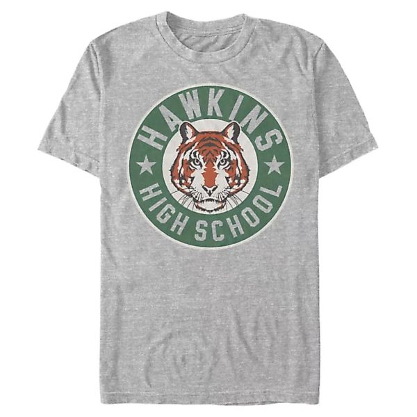 Netflix - Stranger Things - Hawkins High Tiger Emblem - Männer T-Shirt günstig online kaufen