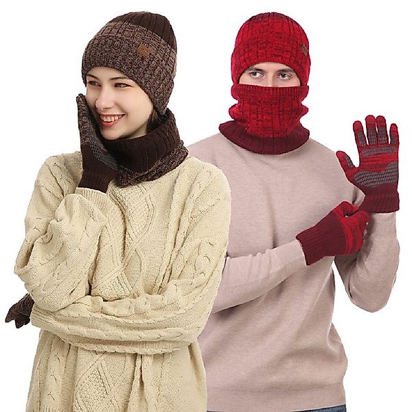 Bellaro Life Strickmütze Bommelmütze (Dreiteiliges Set günstig online kaufen