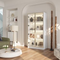 FUFU&GAGA Glasvitrine Vitrine mit Glastüren und günstig online kaufen
