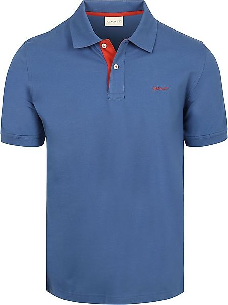 Gant Contrast Piqué Poloshirt Vintage Blau - Größe XXL günstig online kaufen