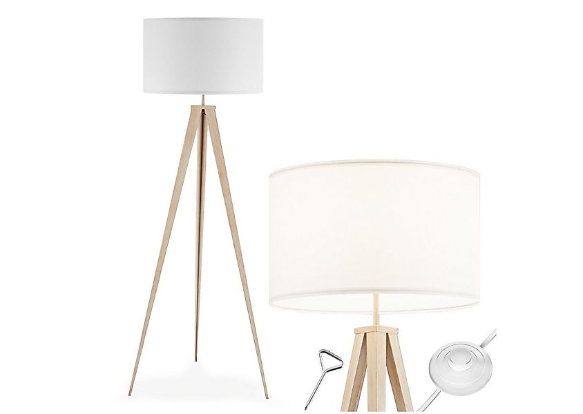 tectake Stehlampe Stehleuchte, Energiesparlampe, Elegante Stehleuchte für g günstig online kaufen