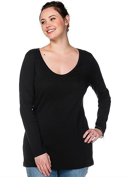 Sheego T-Shirt Langarmshirt Langarm aus Baumwolle günstig online kaufen