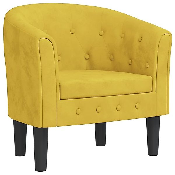 vidaXL Sessel Clubsessel Gelb Samt (1-St) günstig online kaufen