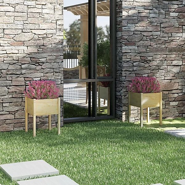 vidaXL Blumentopf Pflanzkübel 2 Stk. 50x50x70 günstig online kaufen