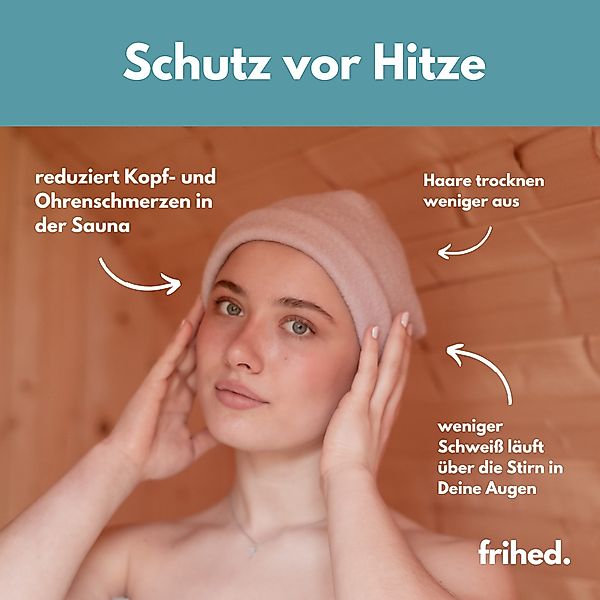 frihed. Nordic Wear Beanie Saunamütze / Saunahut aus Wollwalk für die Sauna günstig online kaufen