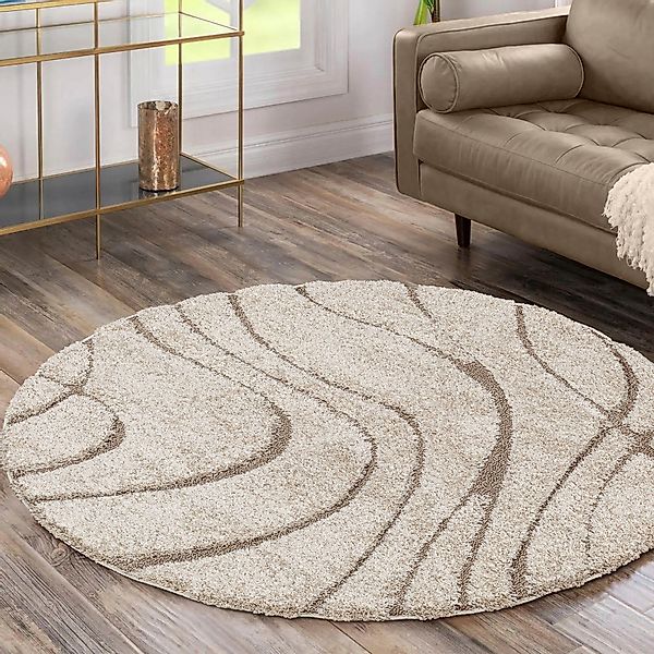 Sanat Hochflor-Teppich Luxus 3503, rund, Höhe: günstig online kaufen