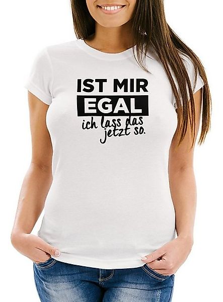 MoonWorks Print-Shirt Damen Spruch T-Shirt Ist mir Egal ich lass das jetzt günstig online kaufen