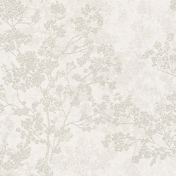 Bricoflor Japanische Kirschblüten Tapete Beige Vliestapete mit Ästen Chines günstig online kaufen