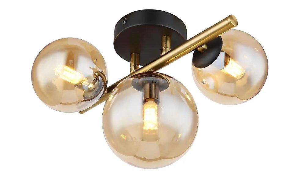 Globo Lighting Deckenleuchte  Riha ¦ schwarz ¦ Maße (cm): B: 28 H: 19 T: 21 günstig online kaufen