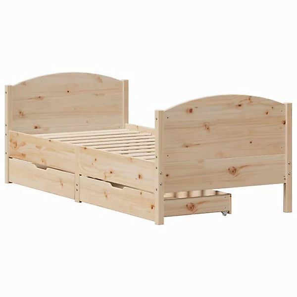 vidaXL Bettgestell Massivholzbett ohne Matratze 90x190 cm Kiefer Bett Bettg günstig online kaufen