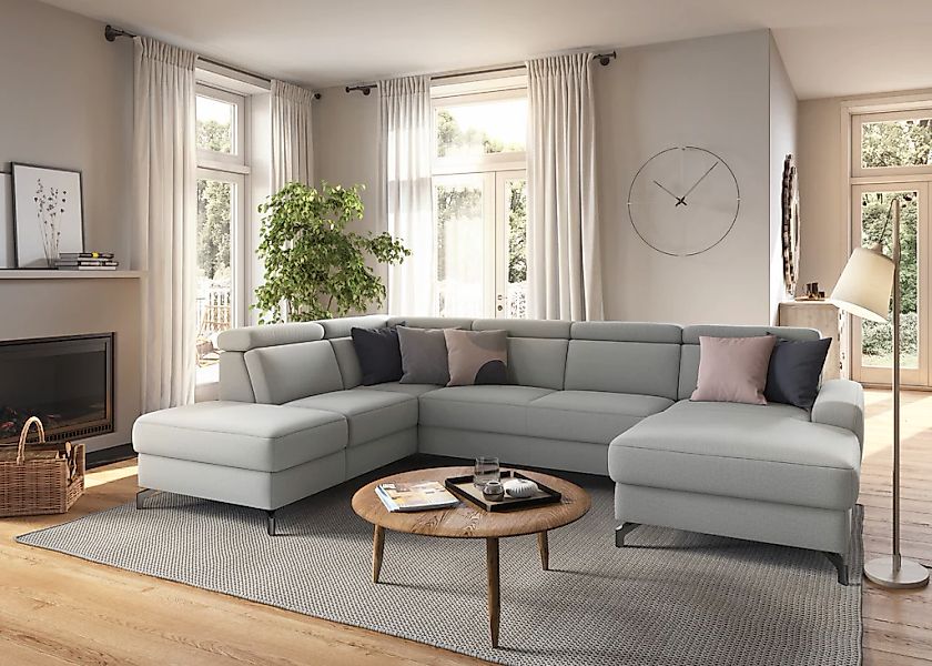 sit&more Wohnlandschaft »Scarlett U-Form« inklusive Kopfteilverstellung, wa günstig online kaufen