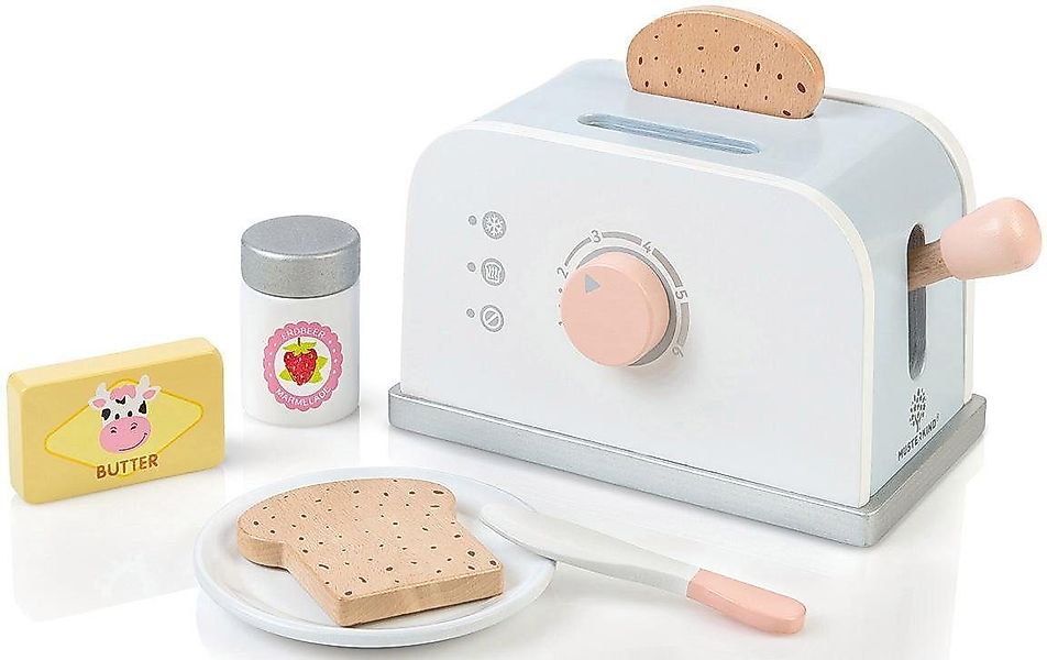 MUSTERKIND® Kinder-Toaster Olea, weiß/graublau, mit drehbaren günstig online kaufen
