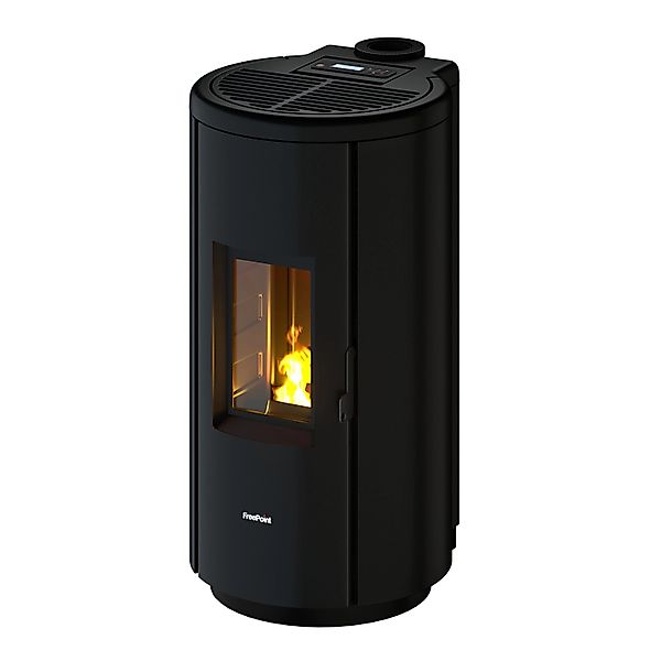 Freepoint Pelletofen Chrome 7 FreePoint Pelletofen Chro Stahl Schwarz 7 kW günstig online kaufen