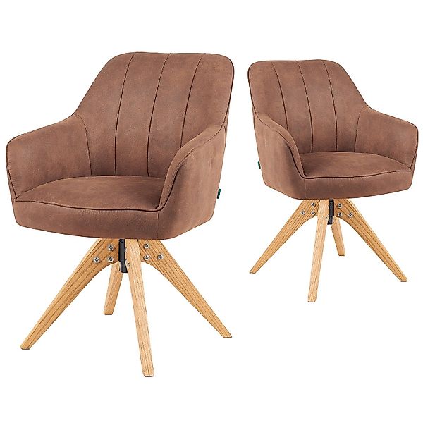 DUBI Möbel Polsterstuhl Mika-Noah 2er-Set, Federkern, günstig online kaufen