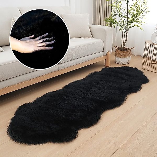 my home Fellteppich »Dena Teppiche, Fellform, waschbar« fellförmig 60 mm Hö günstig online kaufen