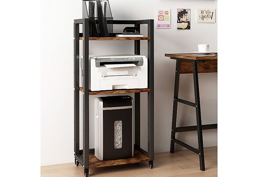 PUNCIA Druckertisch 3 Etagen Heim Büro mit Raddrucker Kopierer Aufbewahrung günstig online kaufen