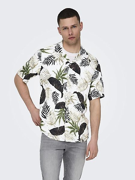 ONLY & SONS Hawaiihemd "ONSWAYNE LIFE AOP SS VISCOSE SHIRT NOOS" günstig online kaufen