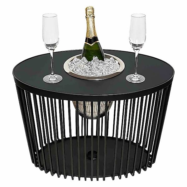 COOTAB Cooler Table Beistelltisch "3-in-1 Loungetisch mit Edelstahl-Kühler günstig online kaufen