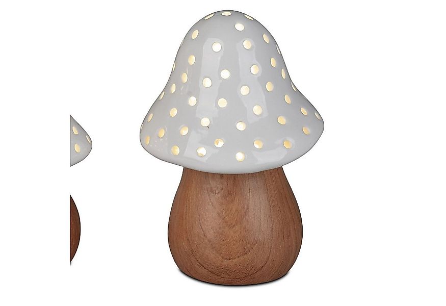 formano Skulptur Wood, Mit Timerfunktion, Braun, Motiv: Pilz günstig online kaufen