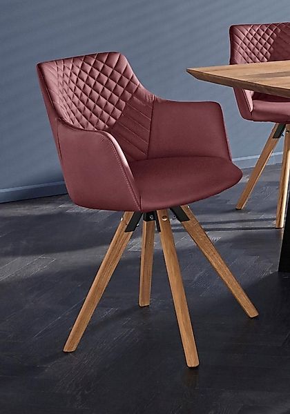 Home affaire Armlehnstuhl LISABON (Set, 2 St), mit Drehfunktion, Bezug aus günstig online kaufen