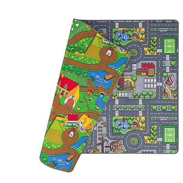 Snapstyle Kinderteppich Straßenteppich Beidseitig Straßenlandschaften, Rech günstig online kaufen