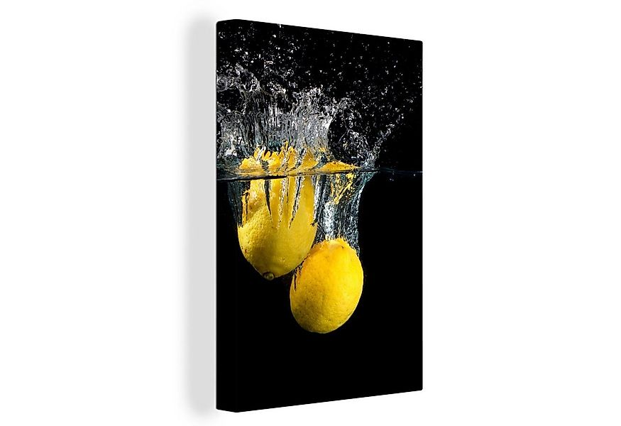 OneMillionCanvasses® Leinwandbild Zitrone - Frucht - Stilleben - Wasser - G günstig online kaufen