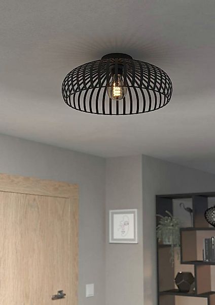 EGLO Deckenleuchte MOGANO 3, ohne Leuchtmittel, Deckenleuchte, Metall in Sc günstig online kaufen