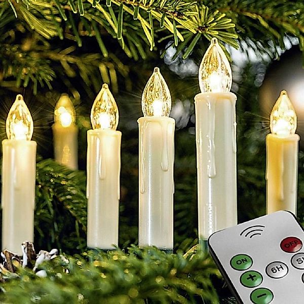 Star-Max LED-Kerze 19624 LED Weihnachtsbaumbeleuchtung Kabellos günstig online kaufen