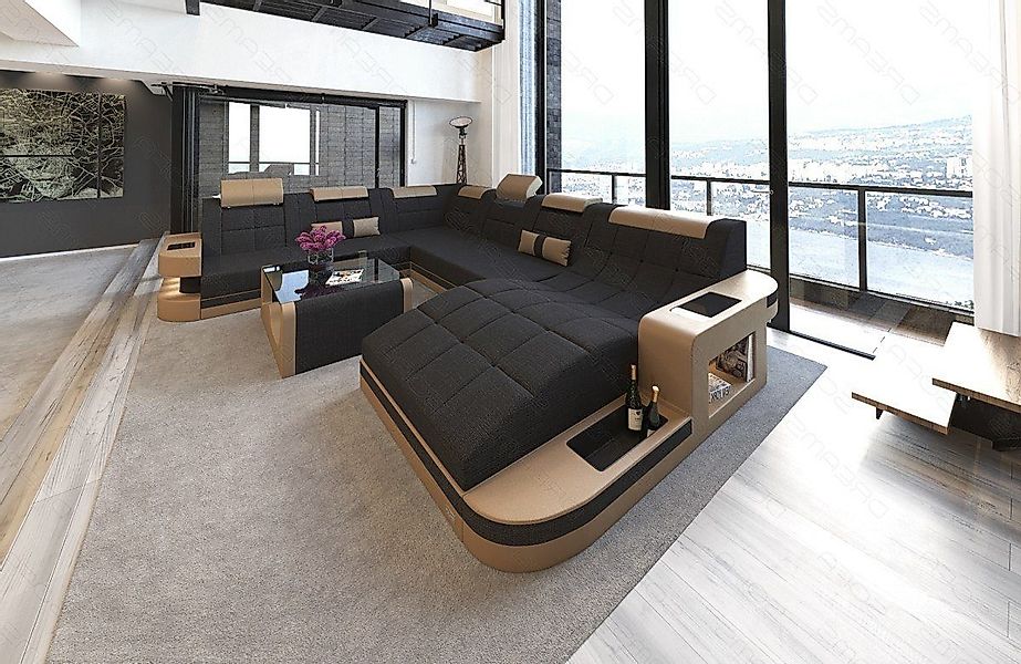 Sofa Dreams Wohnlandschaft Wave XXL Strukturstoff, günstig online kaufen