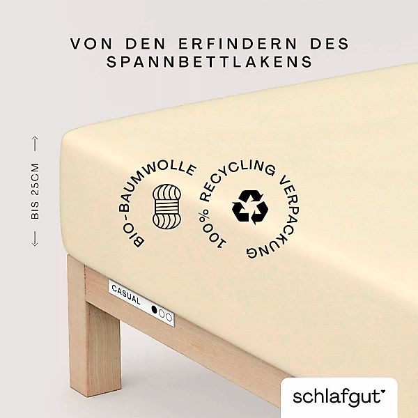 Schlafgut Spannbettlaken »CASUAL u.a. in Gr. 90x200, 140x200 oder 180x200 c günstig online kaufen